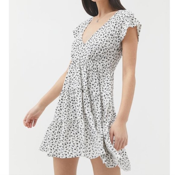 julia tiered ruffle mini dress